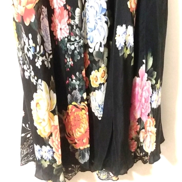JOHNNY WAS MIXED PRINT BLACK SILK TANK DRESS SIZE SMALL EUC - Picture 10 of 14